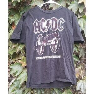 AC/DC For Those About To Rock Cannon Black Rockware T-Shirt Size XL